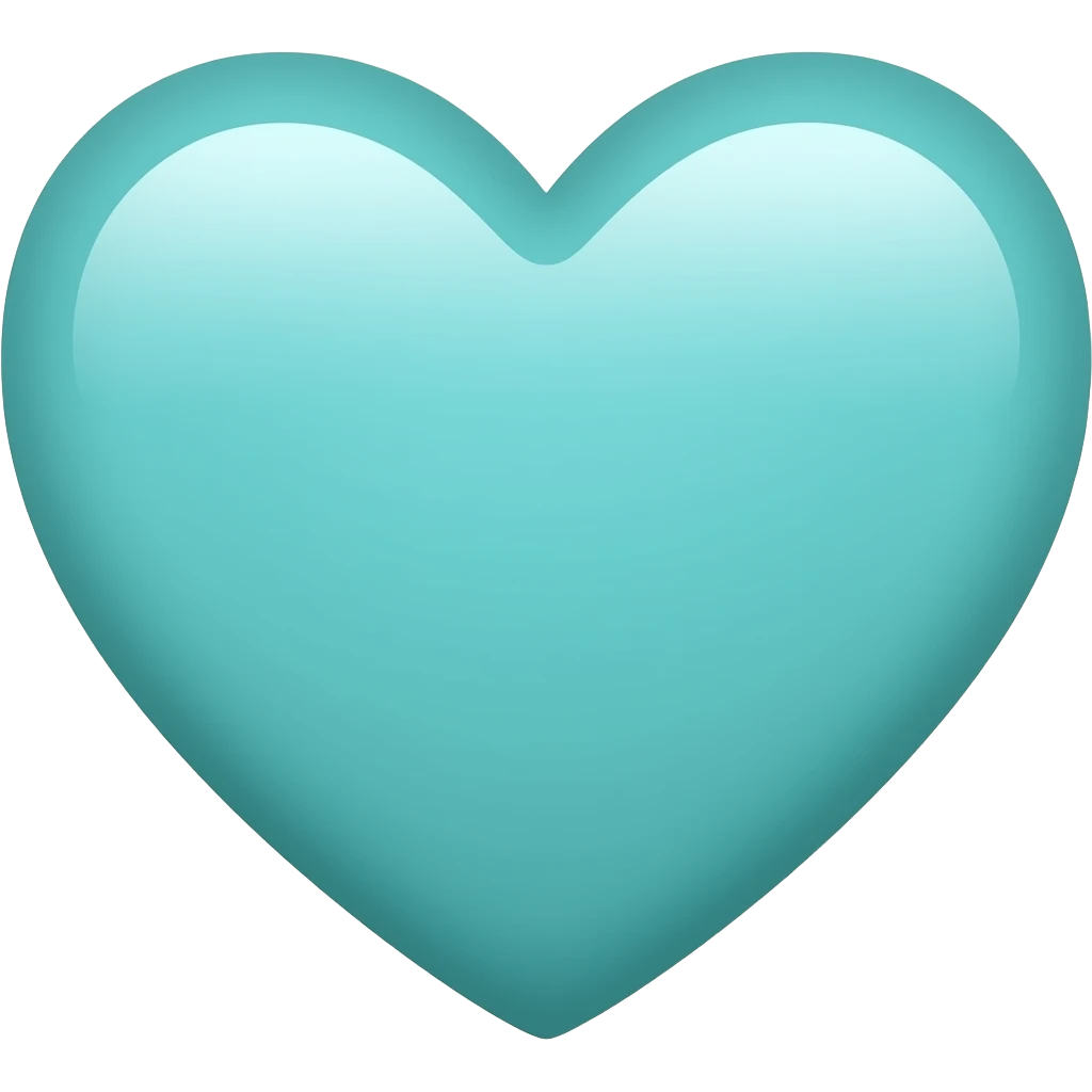 Tiffany blue heart emoji