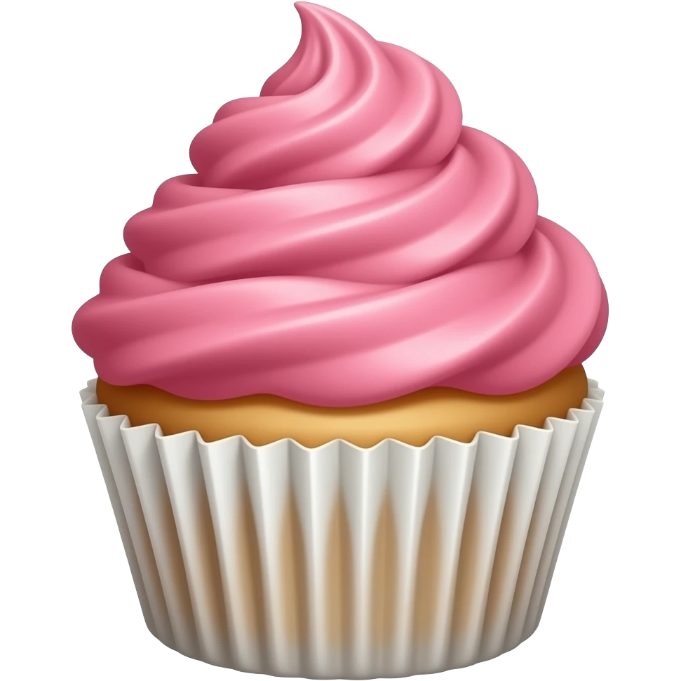 Cupcake with pink icing emoji