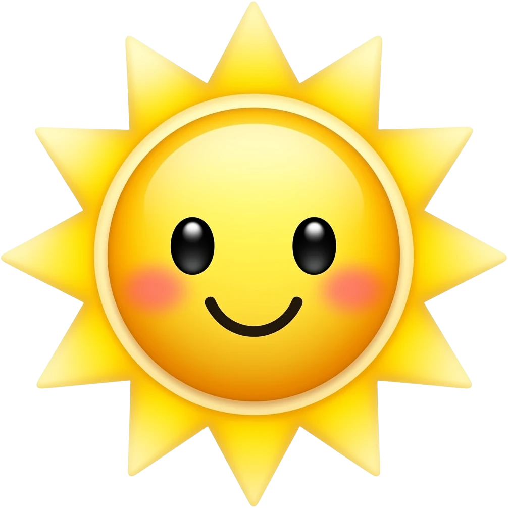 quero um solzinho de bom dia bem fofo emoji