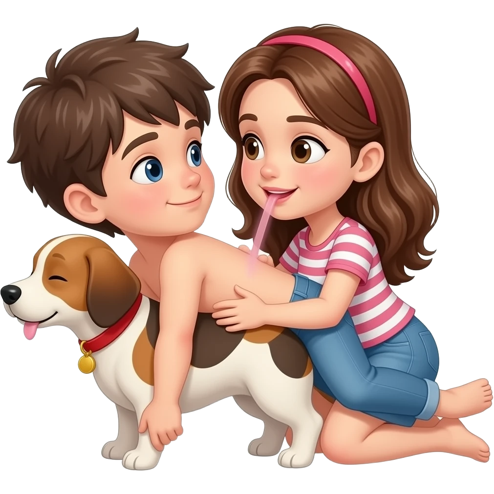 nacked boy and girl having sex in doggy position emoji