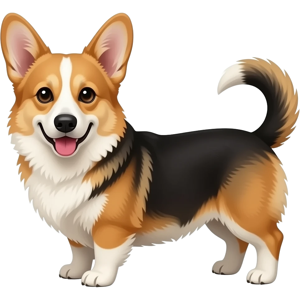 웰시코키랑 검은푸들 믹스견 emoji