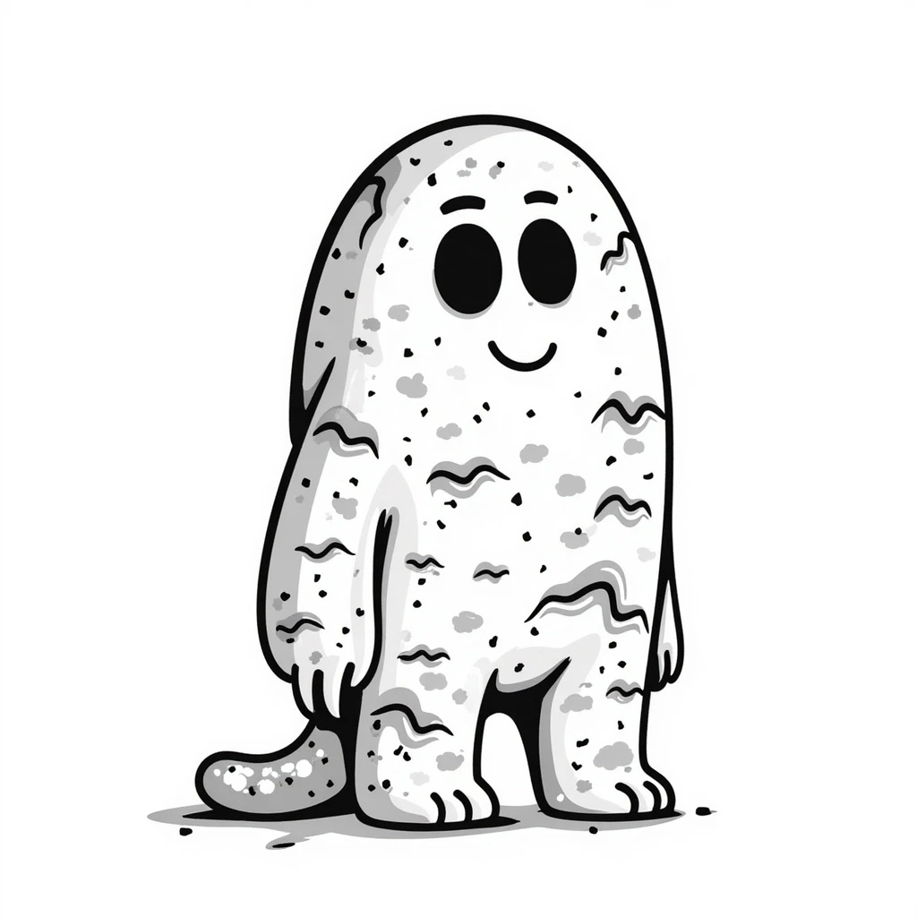 a golem, fantasy creature, hand drawn doodle style, fantasy art emoji