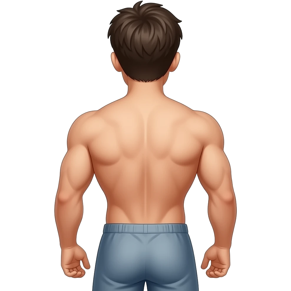 muscle naked ass boy emoji