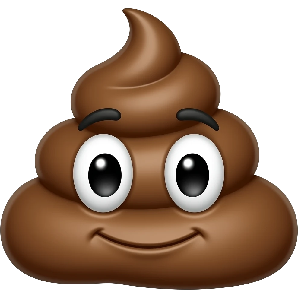pile of poop with side eye emoji