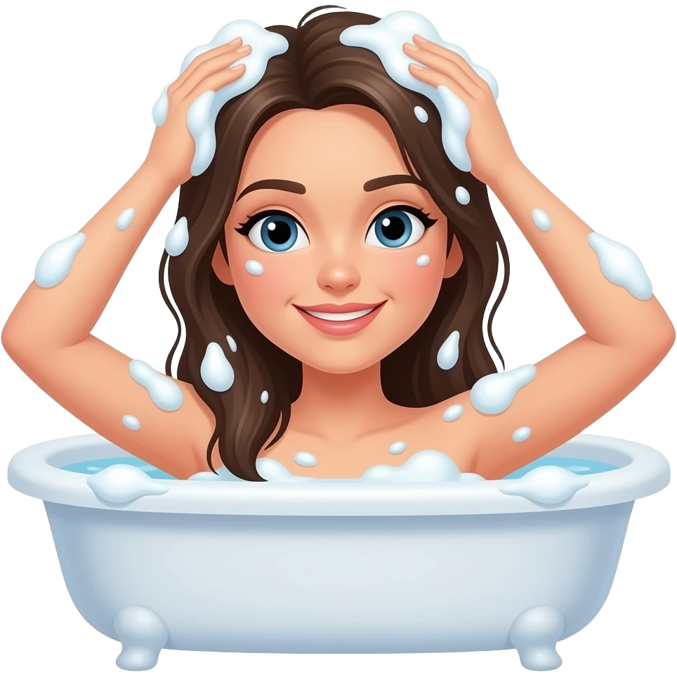 girl washing hair emoji