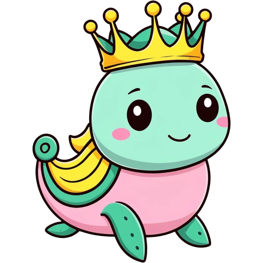 Leech with princess crown emoji