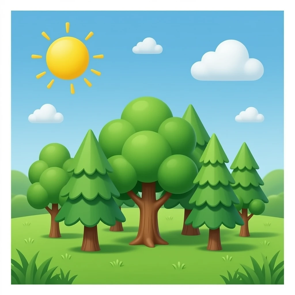 a bunch of trees emoji