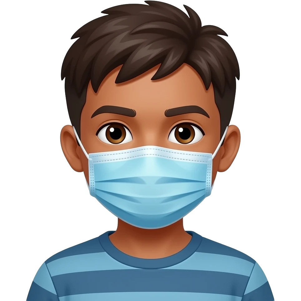 emoji de un chico colorado con un antifaz emoji