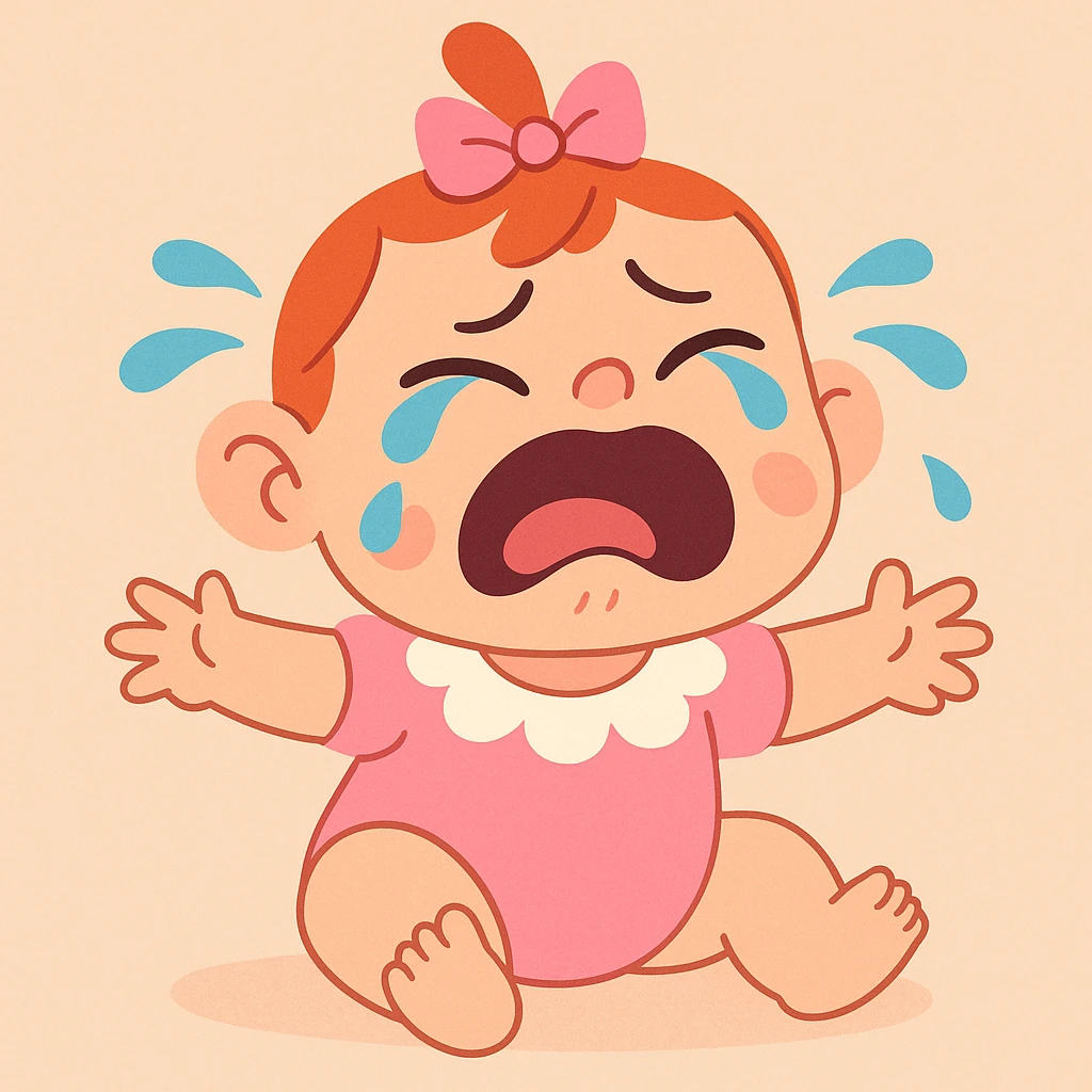 crying baby girl emoji