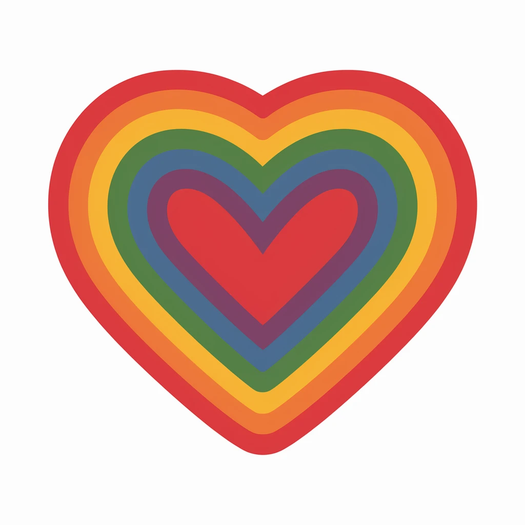 heart with a rainbow outline emoji