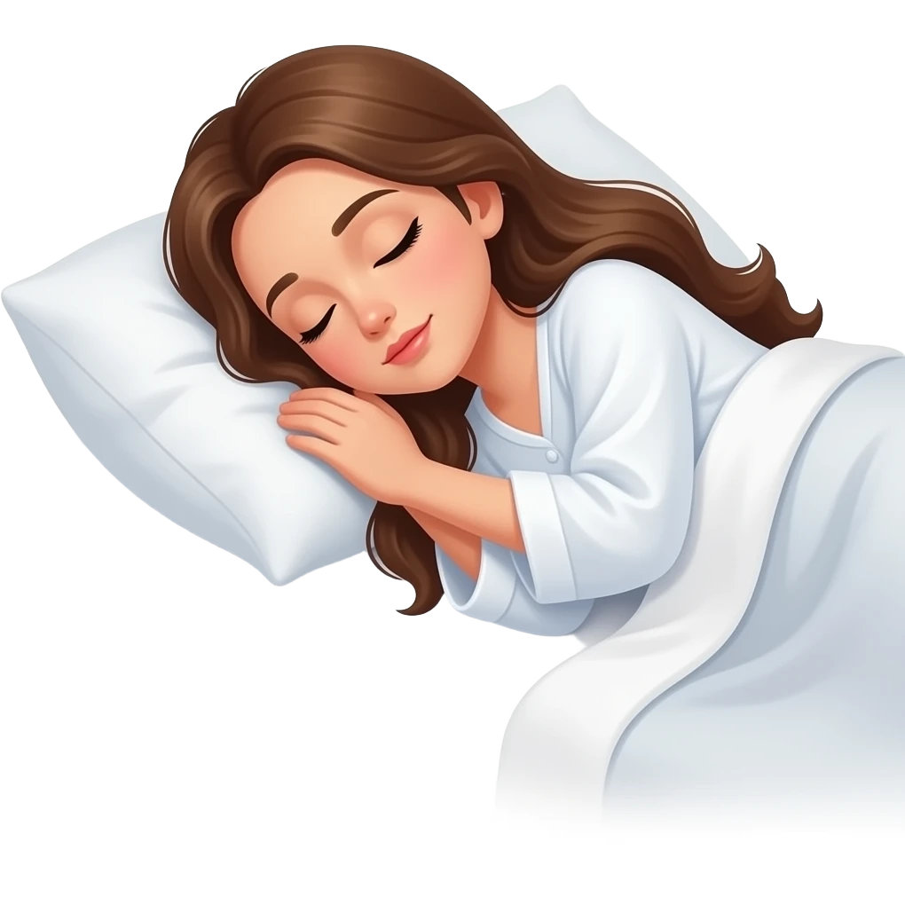 девушка лежит на подушке и спит emoji