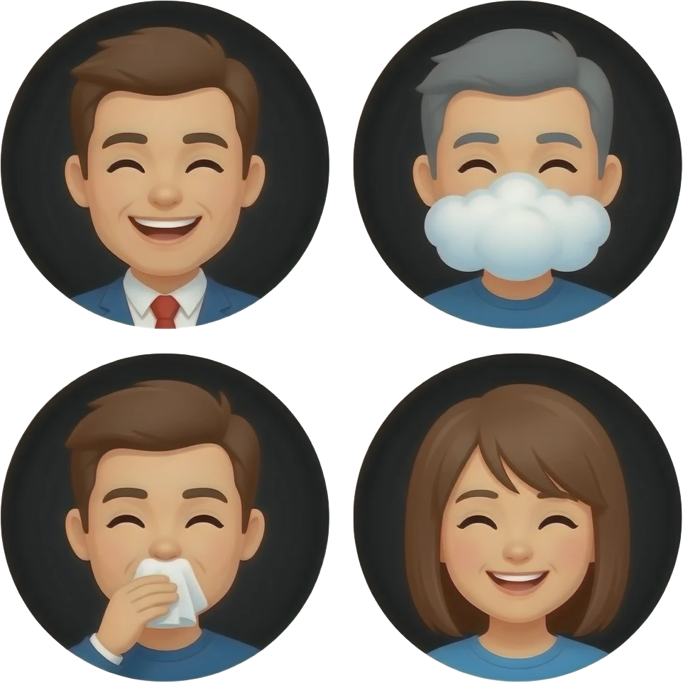 😄⚫😄🤧😶‍🌫️🤧😄 emoji