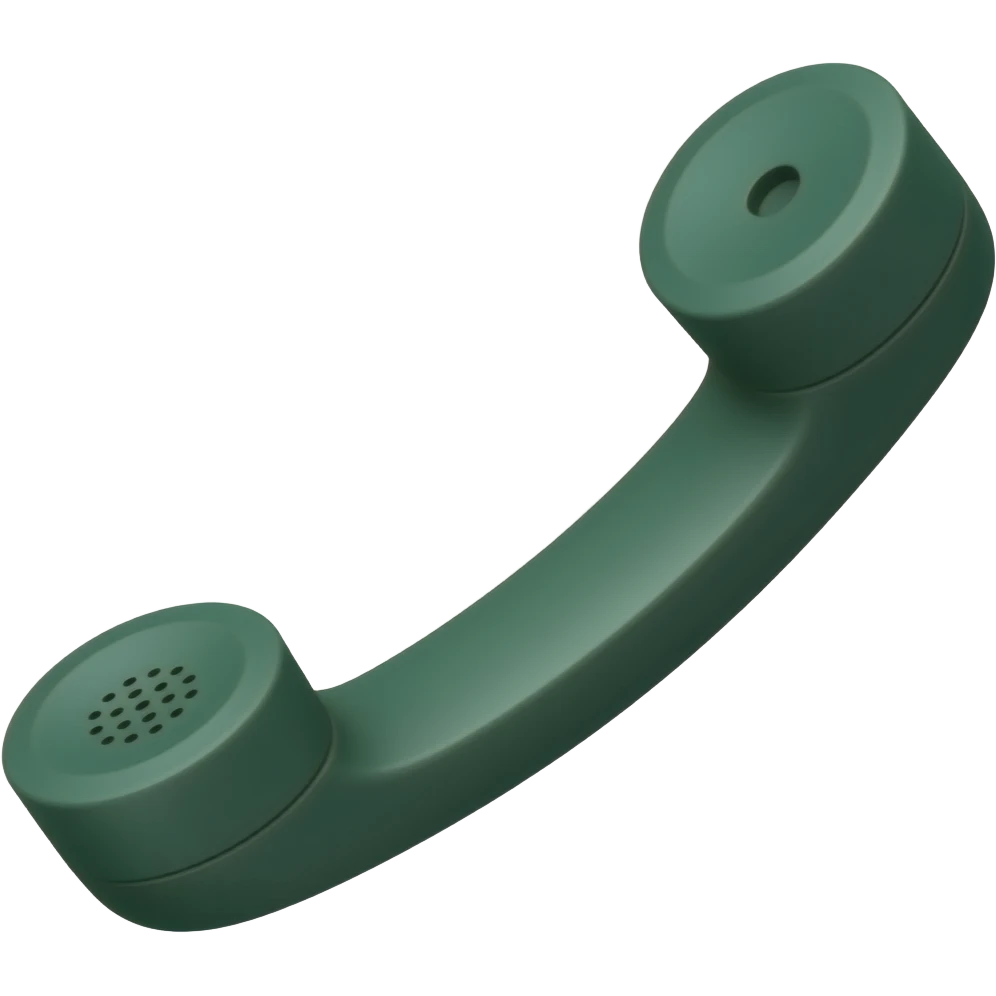 handset is dark olive green emoji