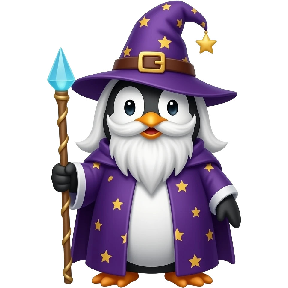 Penguin Wizard emoji