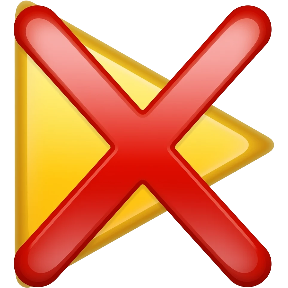 Hazme lomismo exactamente solo remplaza la x roja por el simbolo de play en color amarillo emoji