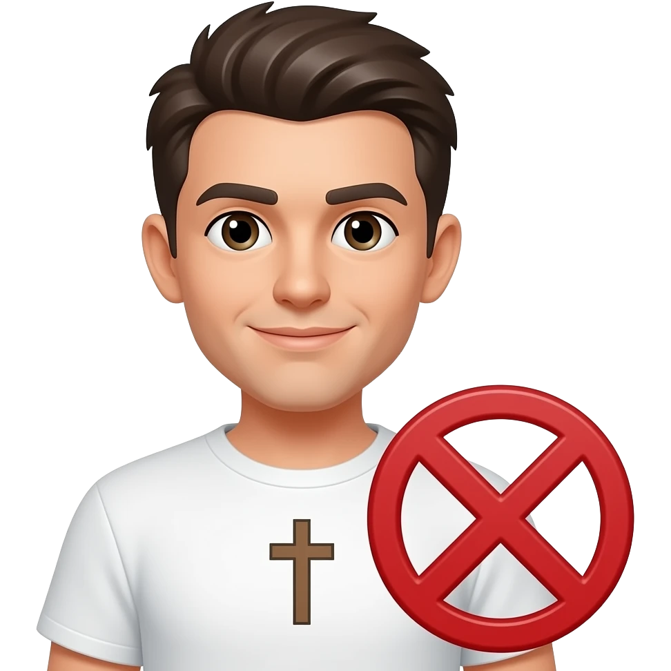 dame a una persona con una equis pero con una X de prohibido emoji