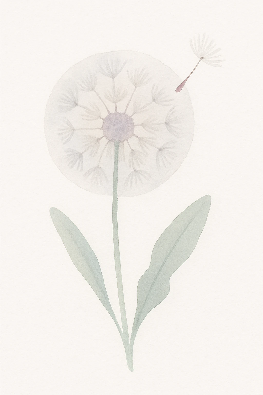 dandelion, realistic watercolor style, soft colors, delicate details emoji