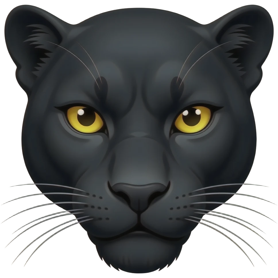 Plain black  with no polka dots or any print jaguar with yellow eyes fierce looking just the head add some fur emoji