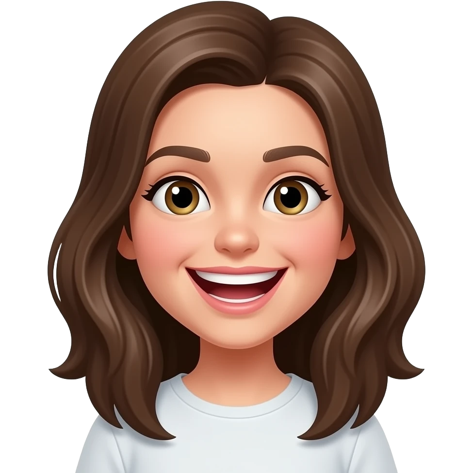 a girl with funny playful mischievous giggle emoji