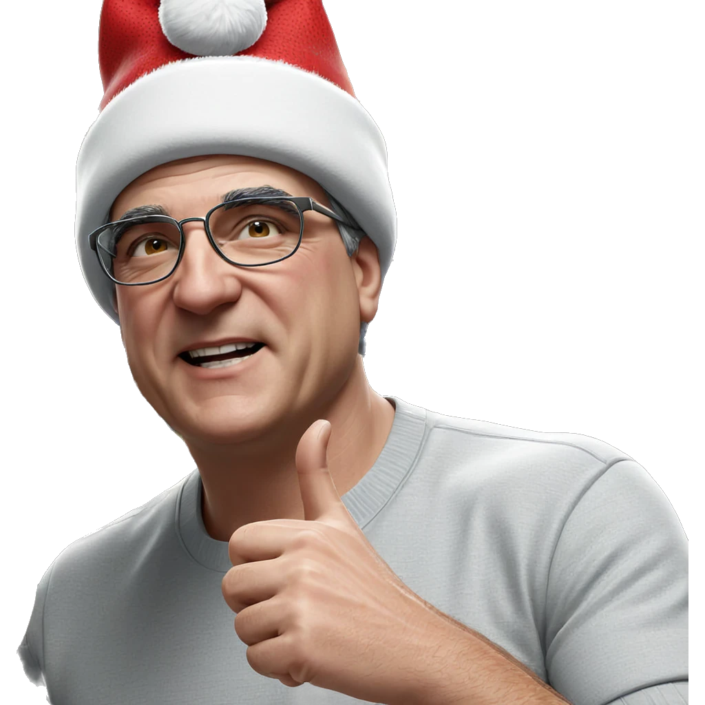 christmas vibes with a smile emoji