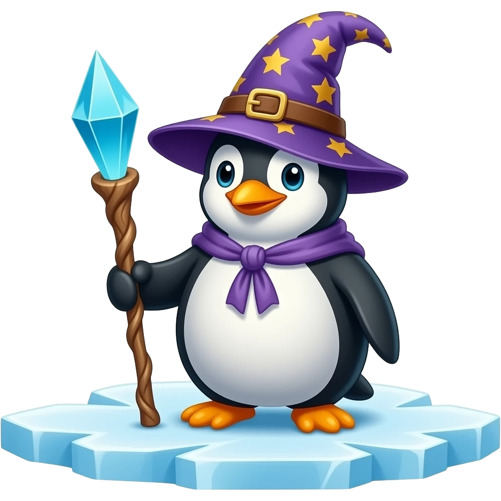 Penguin Wizard emoji