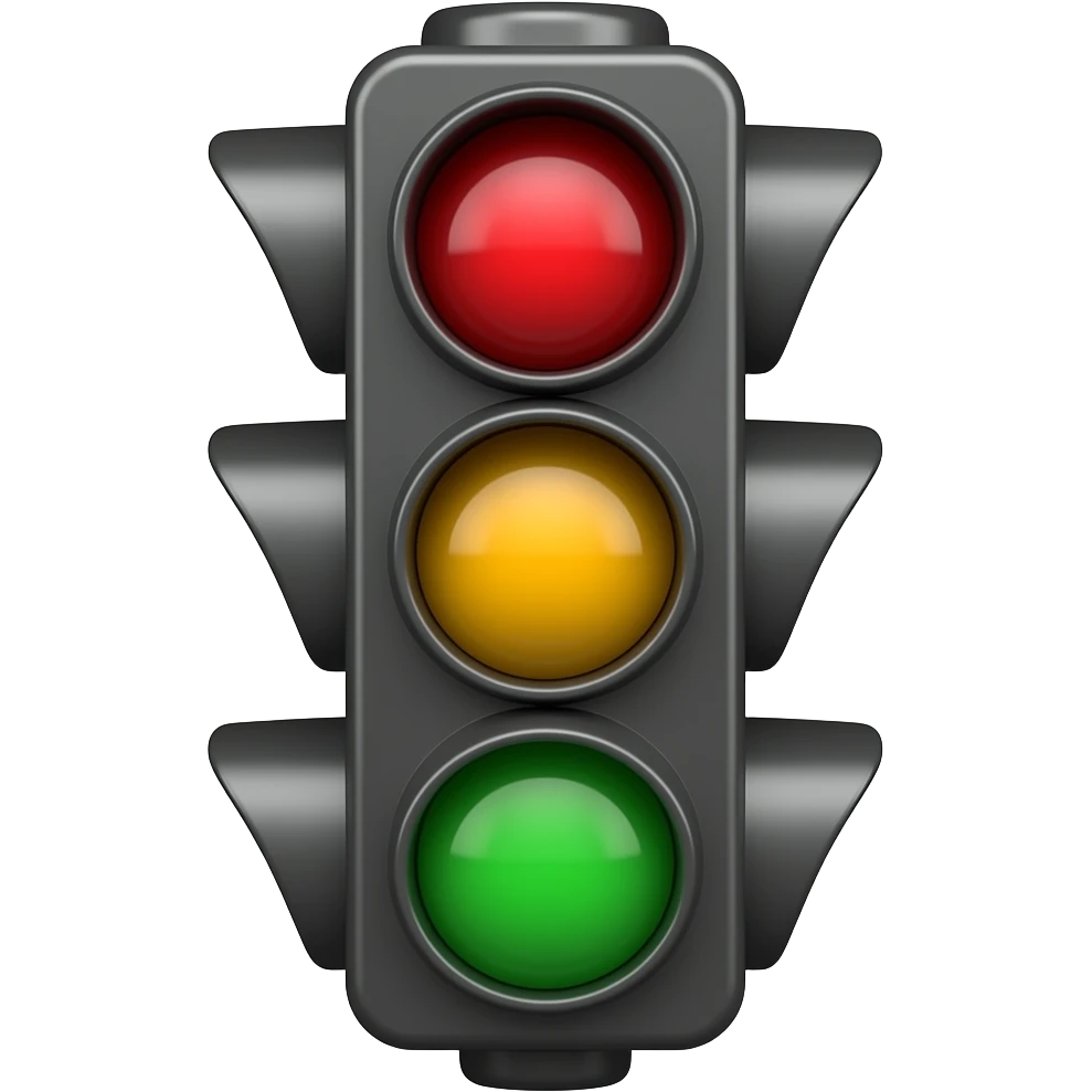 Toy traffic light emoji