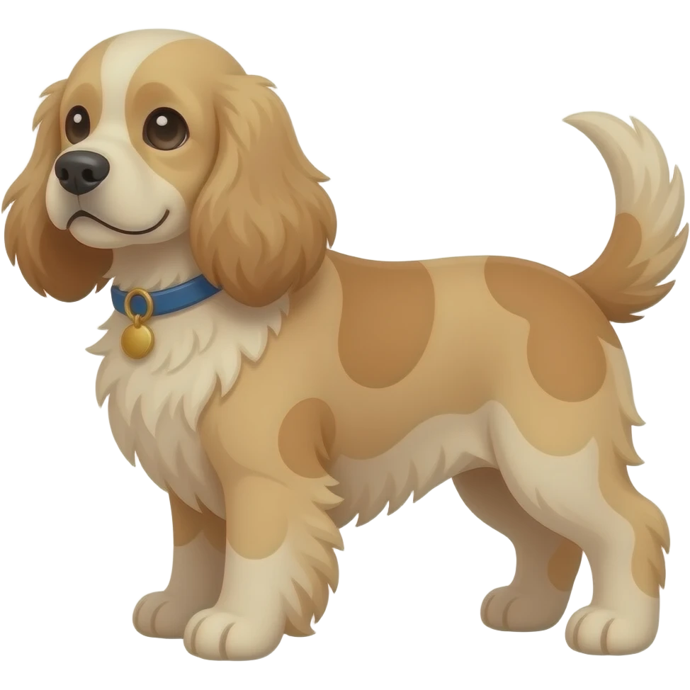 단색 베이지 아메리칸 코커스파니엘 emoji