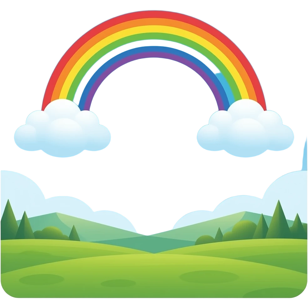 Pero las 2 nubes debajo del arcoiris deben ser de diamante emoji