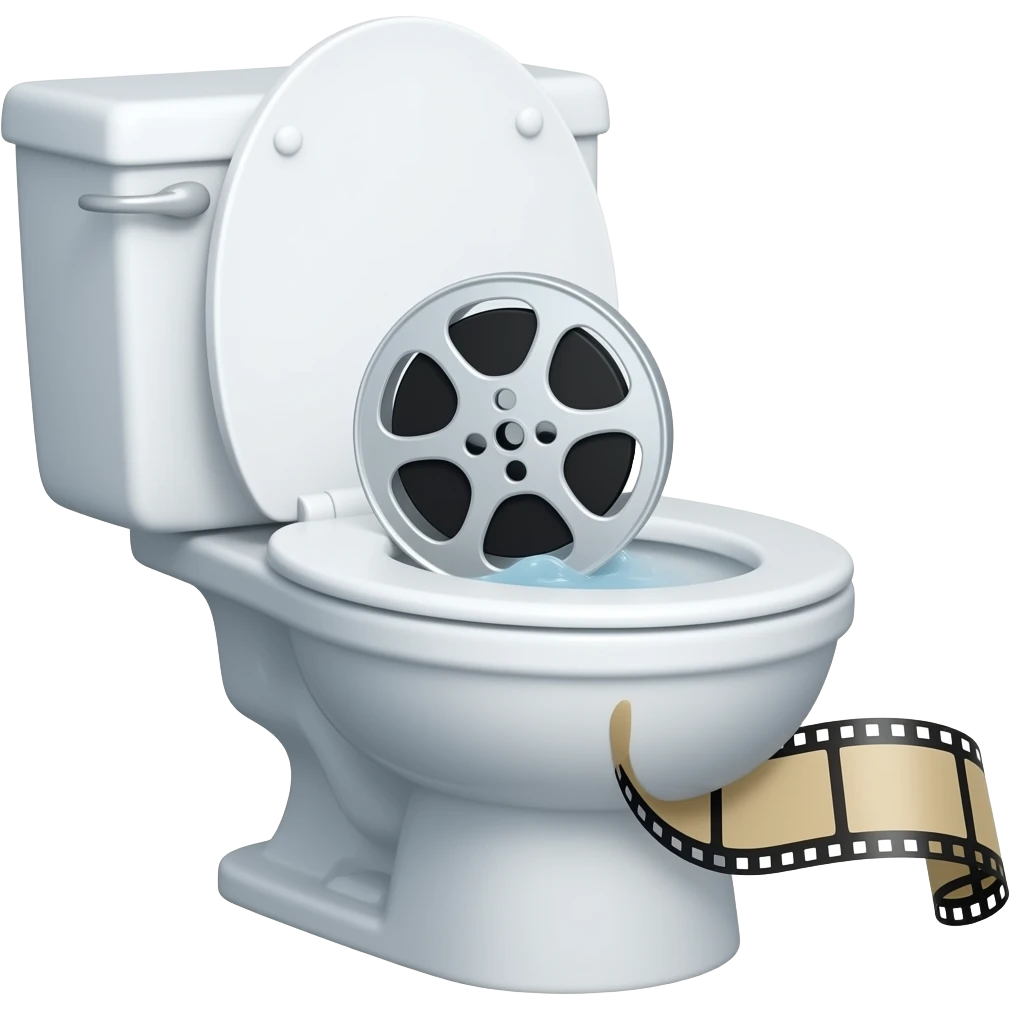 Flushed away film emoji