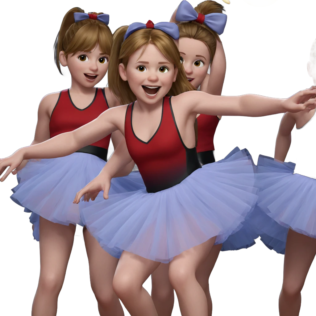dancing girls in tutus emoji