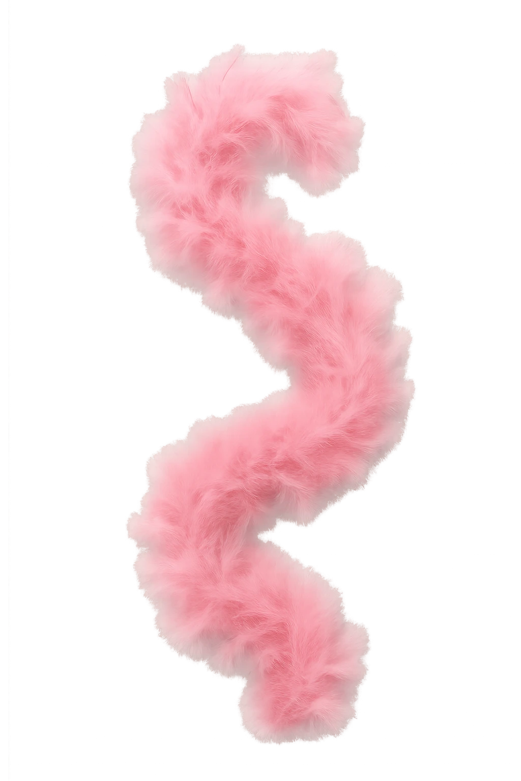 Remove the background, keep only the pink feather boa with no background. Make the image clean and isolated on transparent background. emoji
