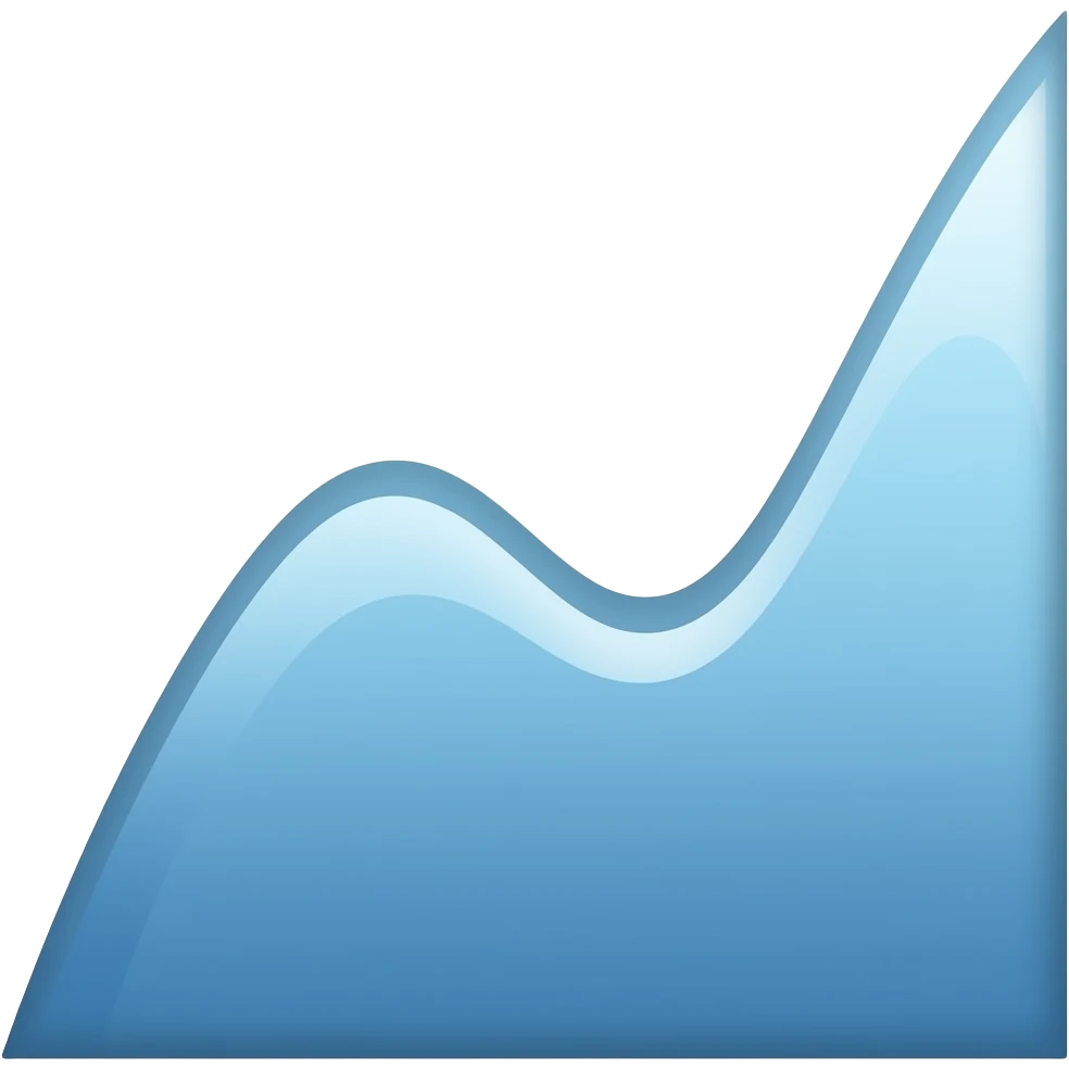 graph curve blue emoji