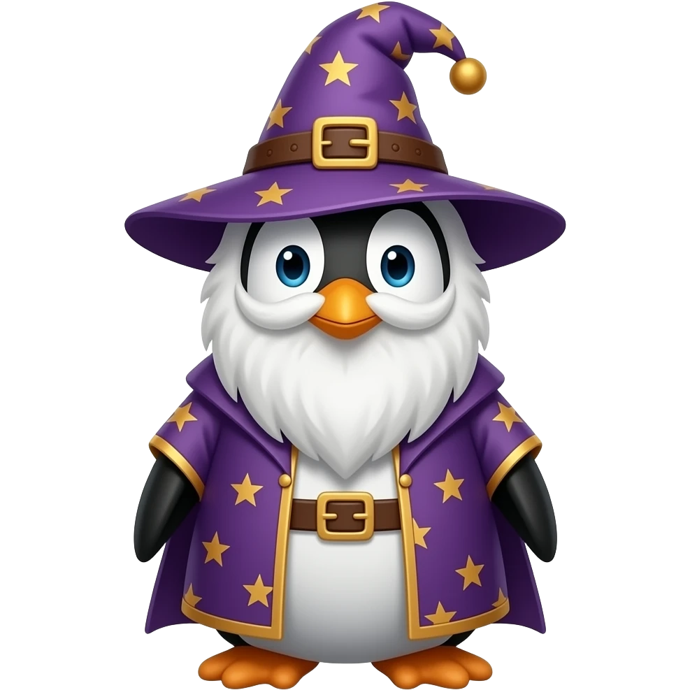 Penguin Wizard emoji