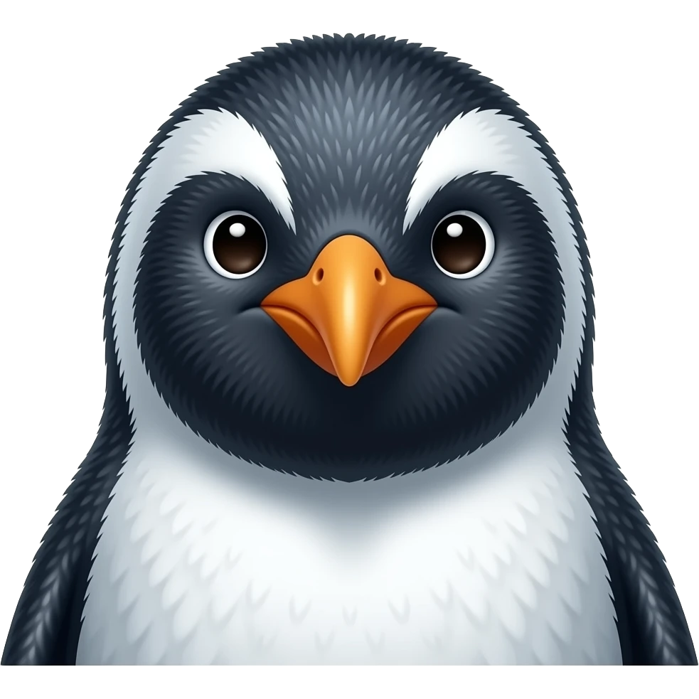 rockhopper penguin head and shoulders emoji