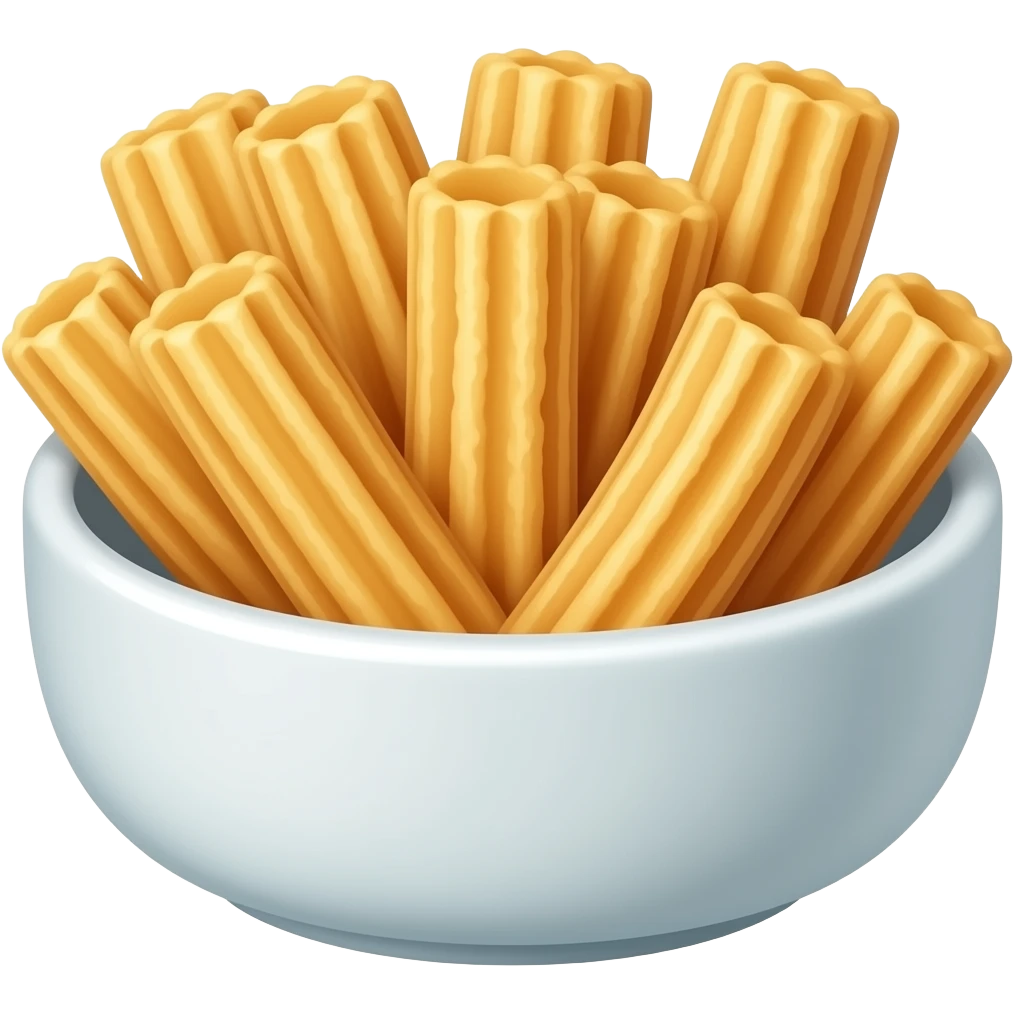 Churos dengan ukuran lebih mini lagi for one vote dalam. Sebuah mangkuk emoji