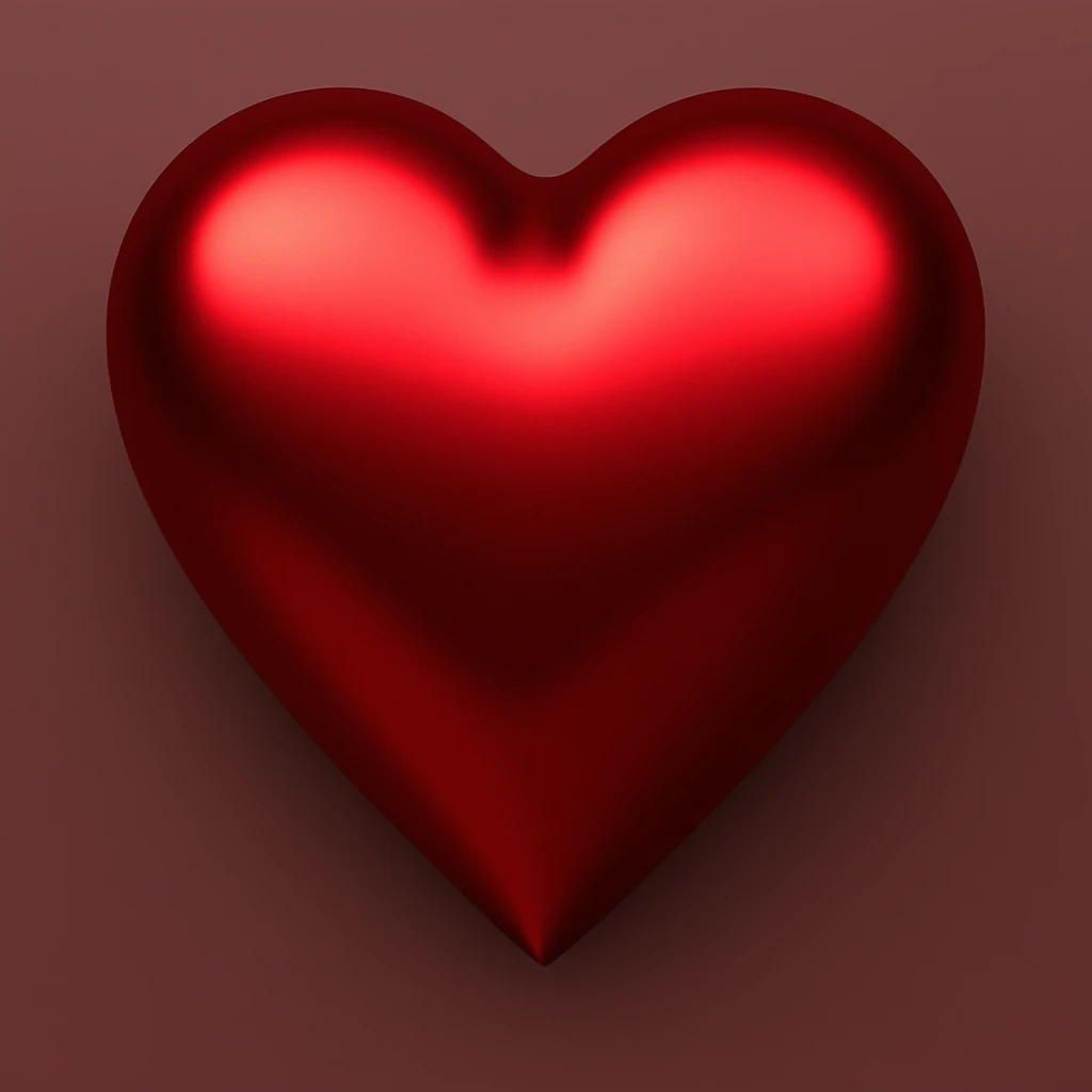 heart with a metallic red finish emoji