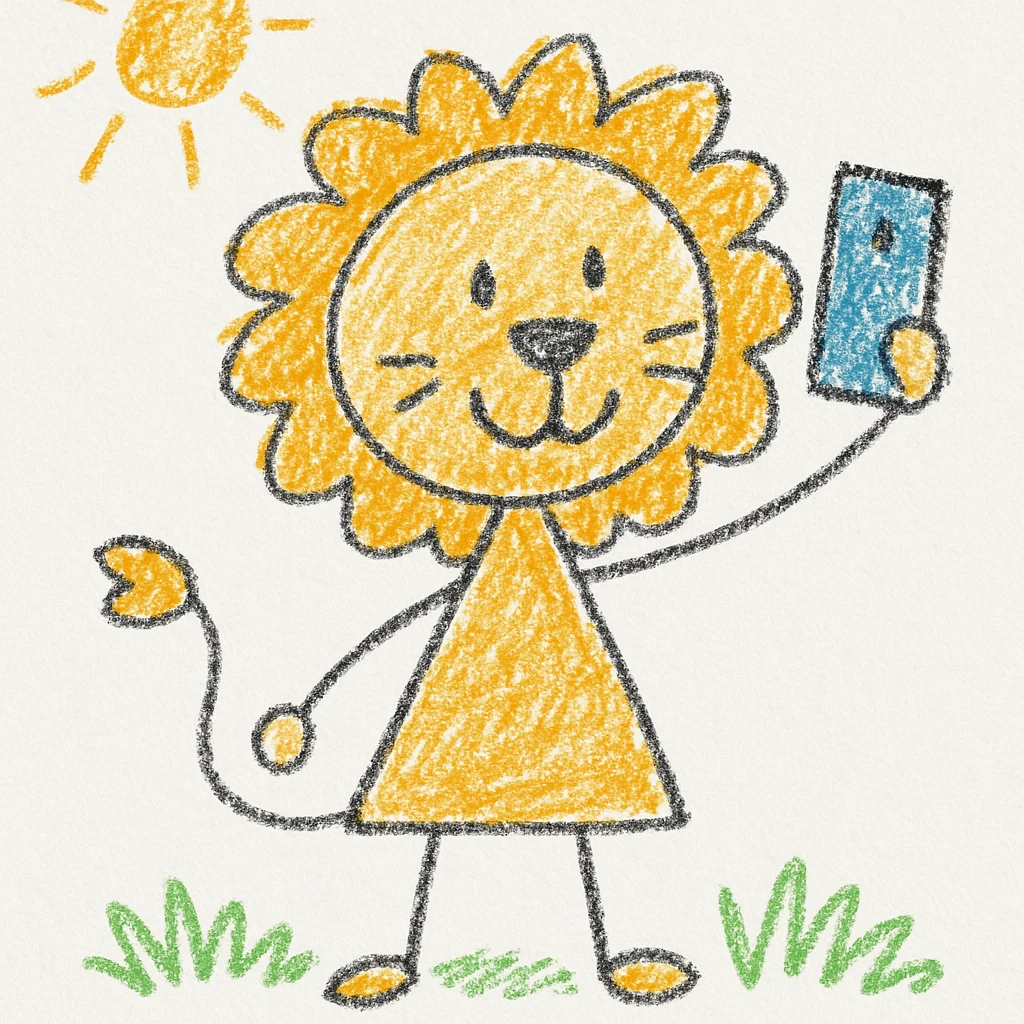 Selfie lion emoji