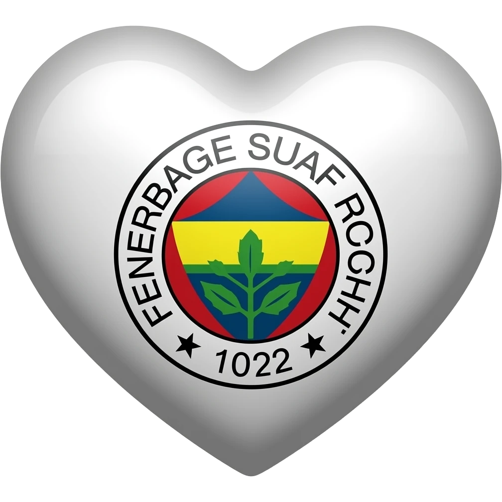 Türkçe Fenerbahçe logolu kalp emojisi emoji