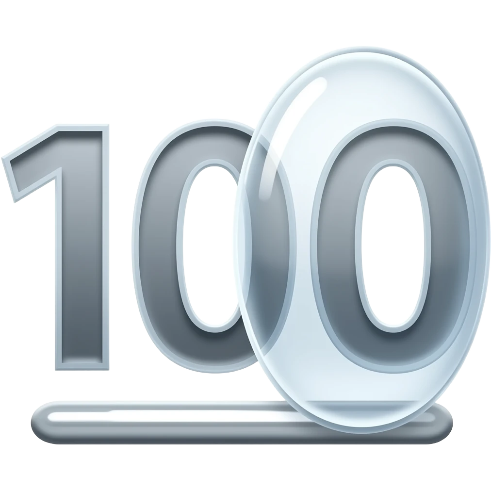 100 with underlines emoji