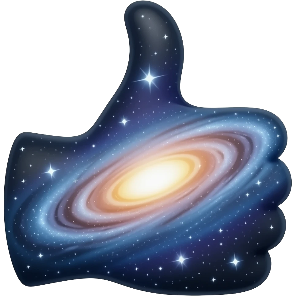Galaxy thumbs up but looking legit emoji