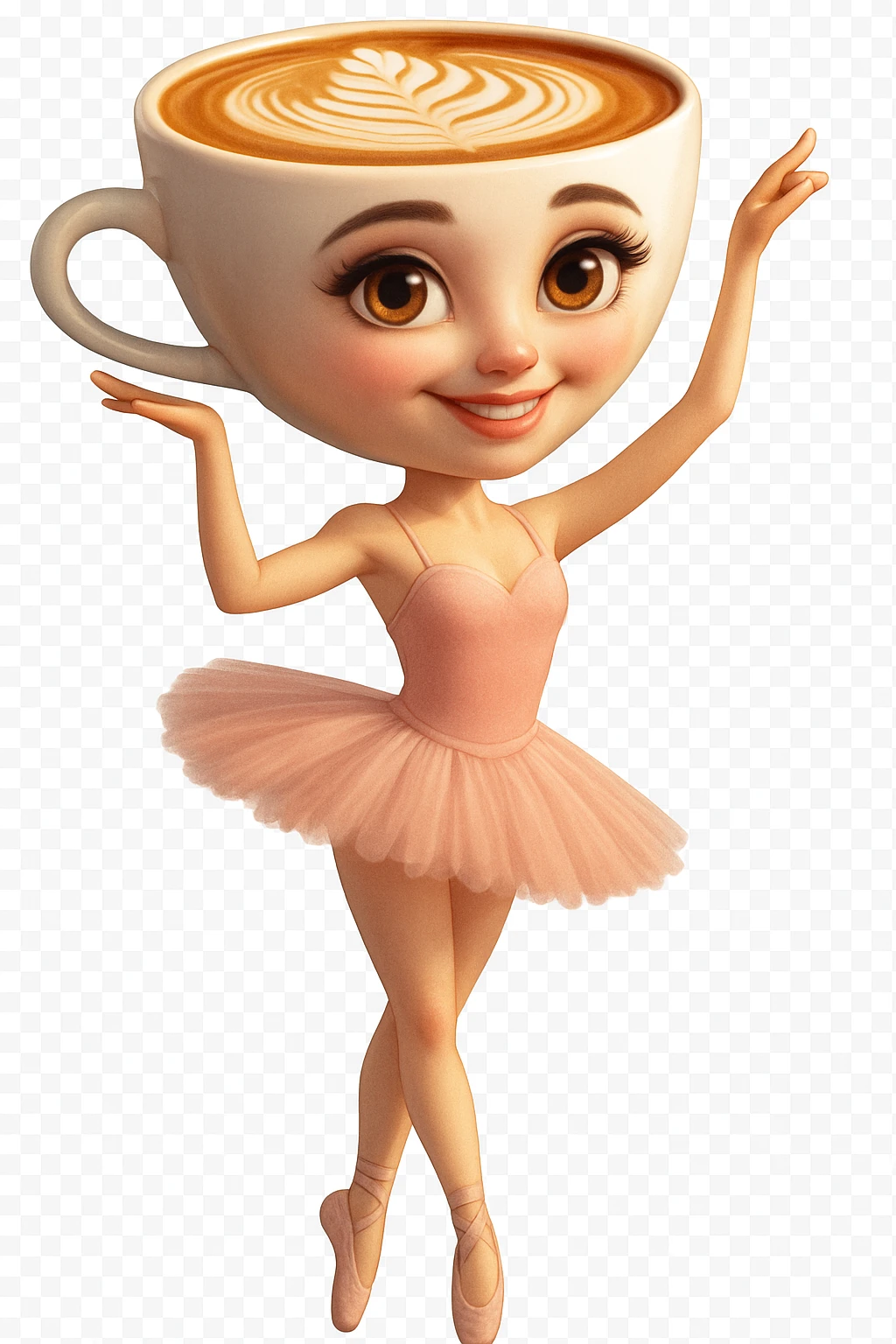 and make her stand straight Extract the character from the background, including the clothes and accessories they are wearing, and place on a transparent background. Keep the original style and appearance exactly the same. and separately give me the picture

 emoji