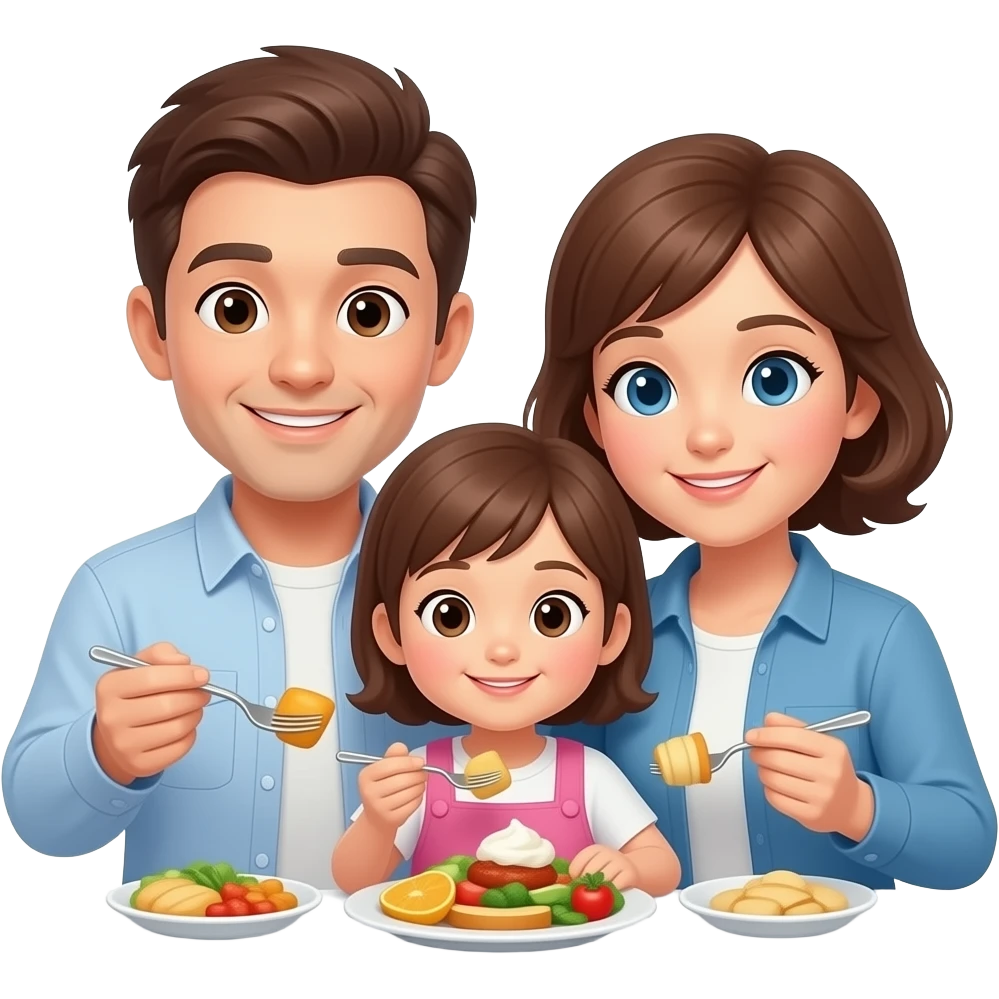 family eating emoji