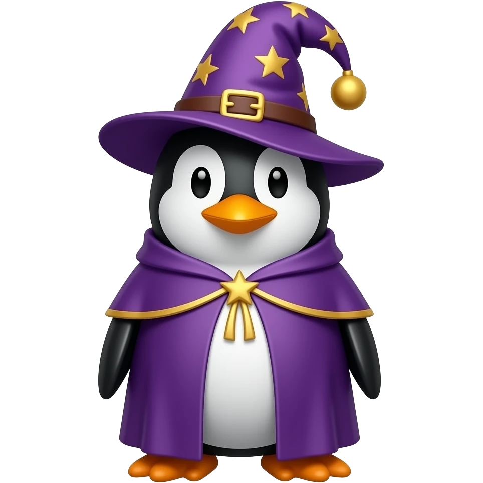 Penguin Wizard emoji