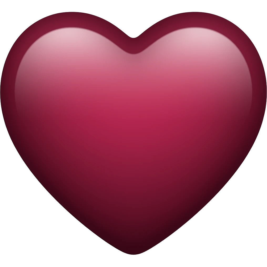 The burgundy heart like ios emoji emoji