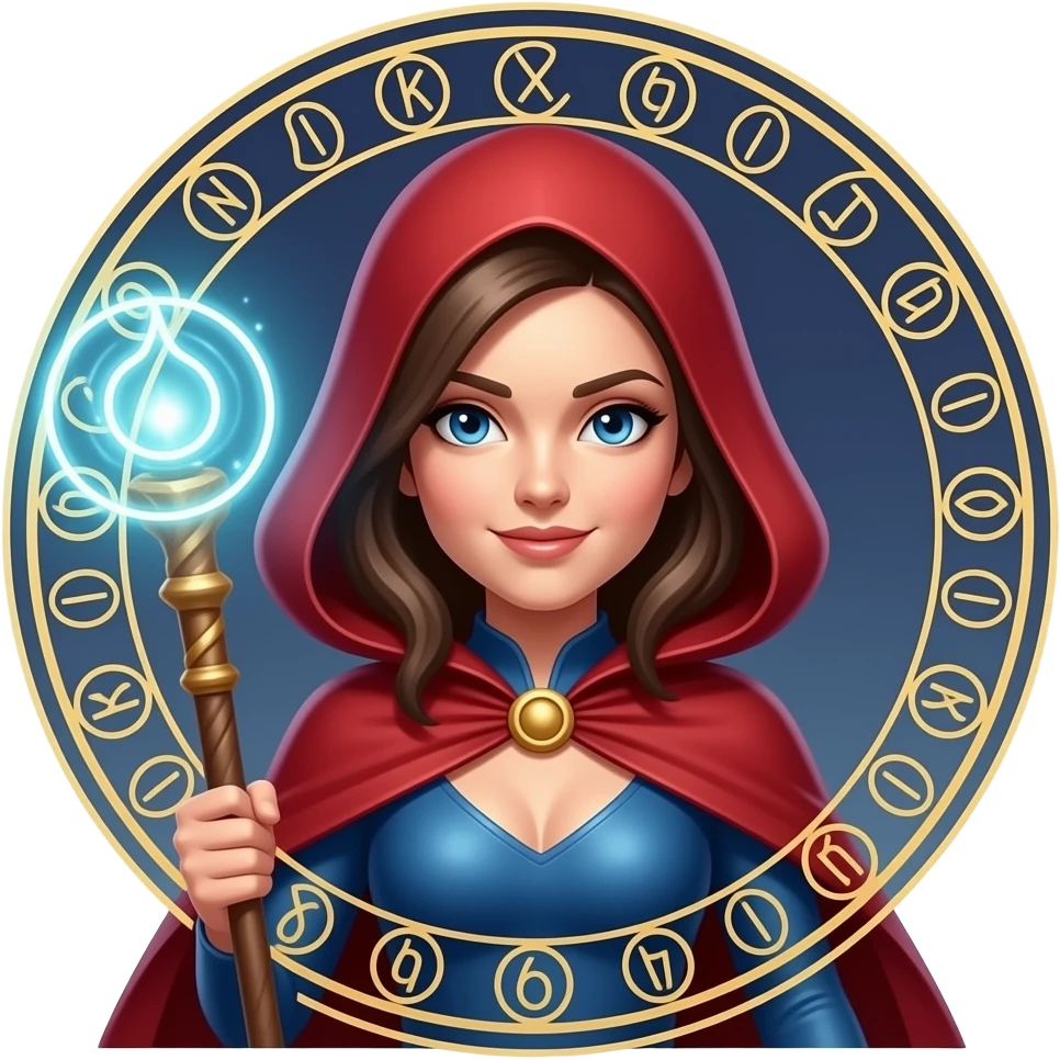 Female Superhero wizard emoji