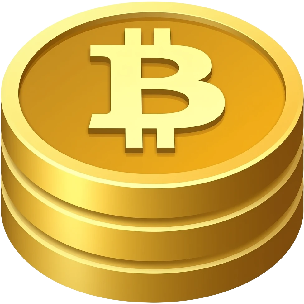 stack of bitcoins emoji