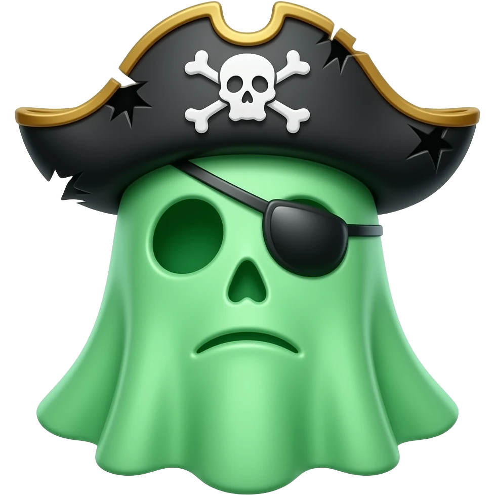 green ghost pirate emoji