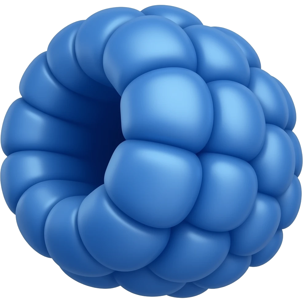 Blue raspberry emoji