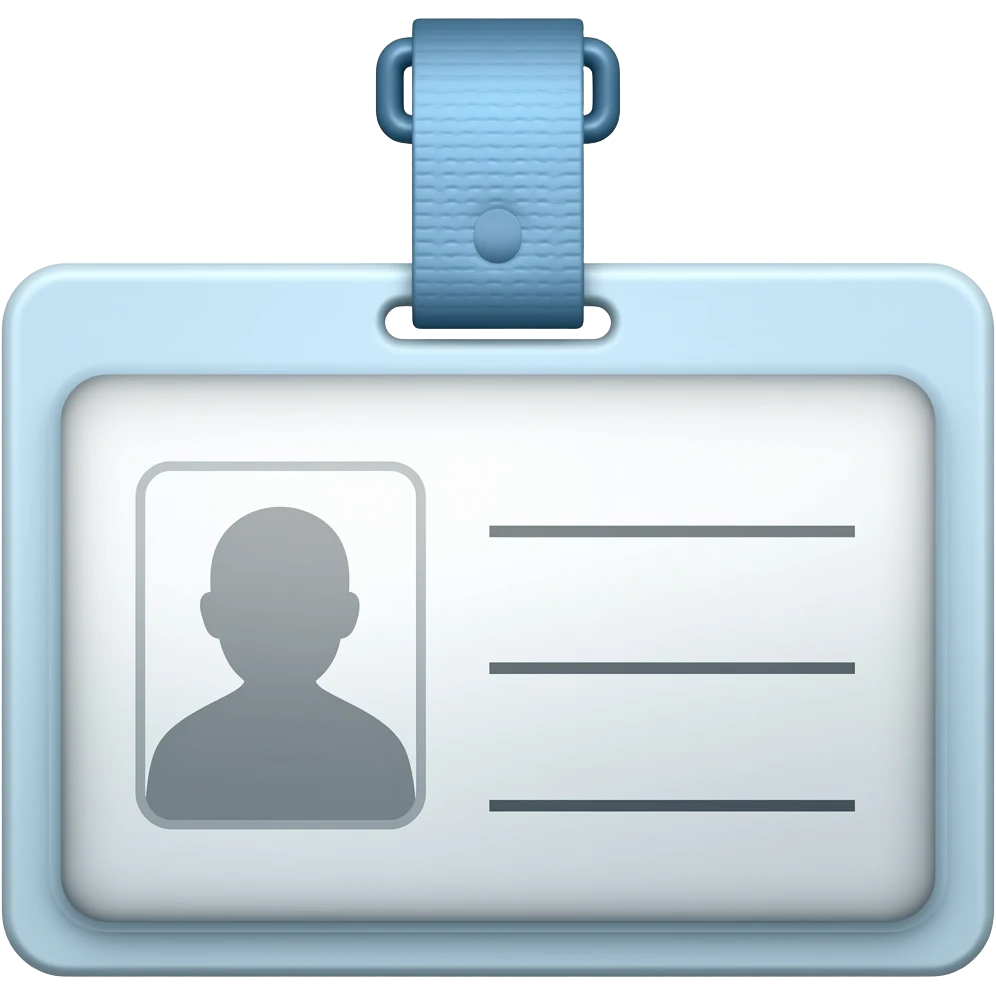 identification badge emoji