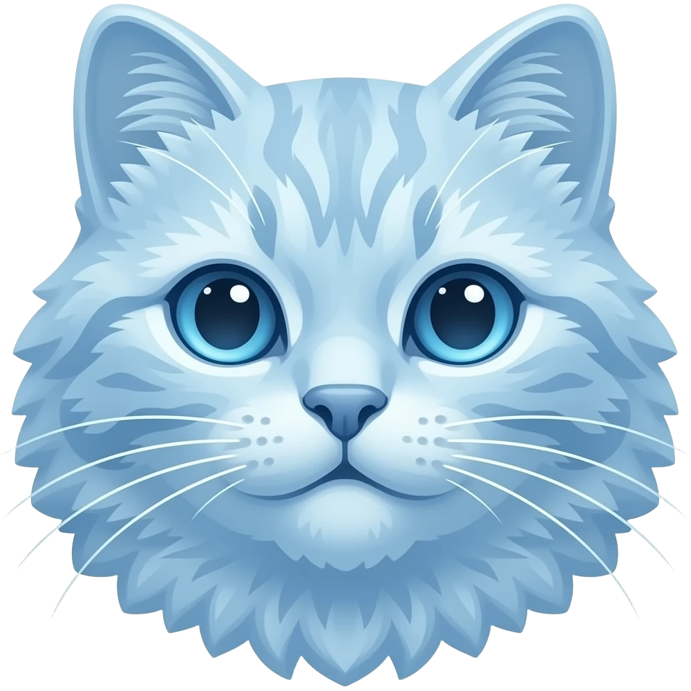 Cat  ice sculpture emoji